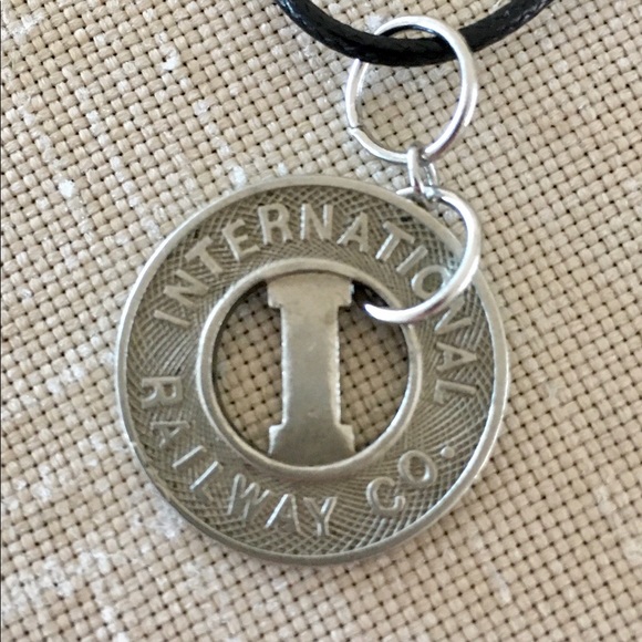 HAND CRAFTED Vintage Railway Token Necklace - Picture 1 of 5